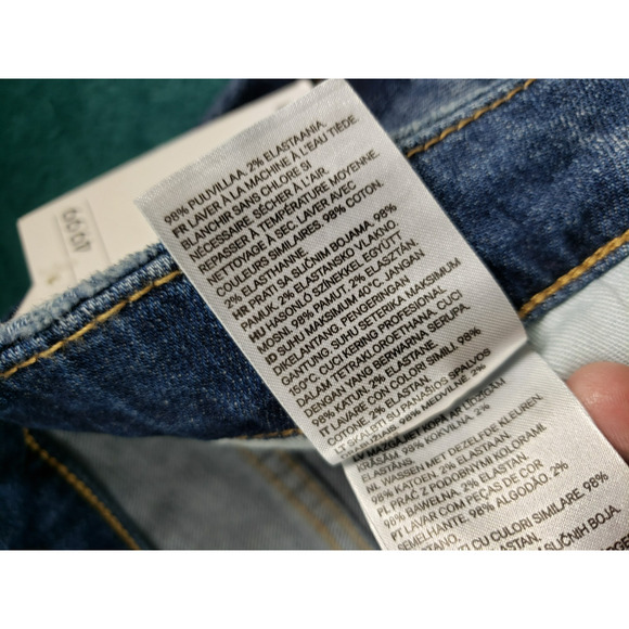 H&M Jeans Size 24 Womens Blue Stretch Pants Denim Mid Rise Ladies Skinny NWT - Picture 6 of 15